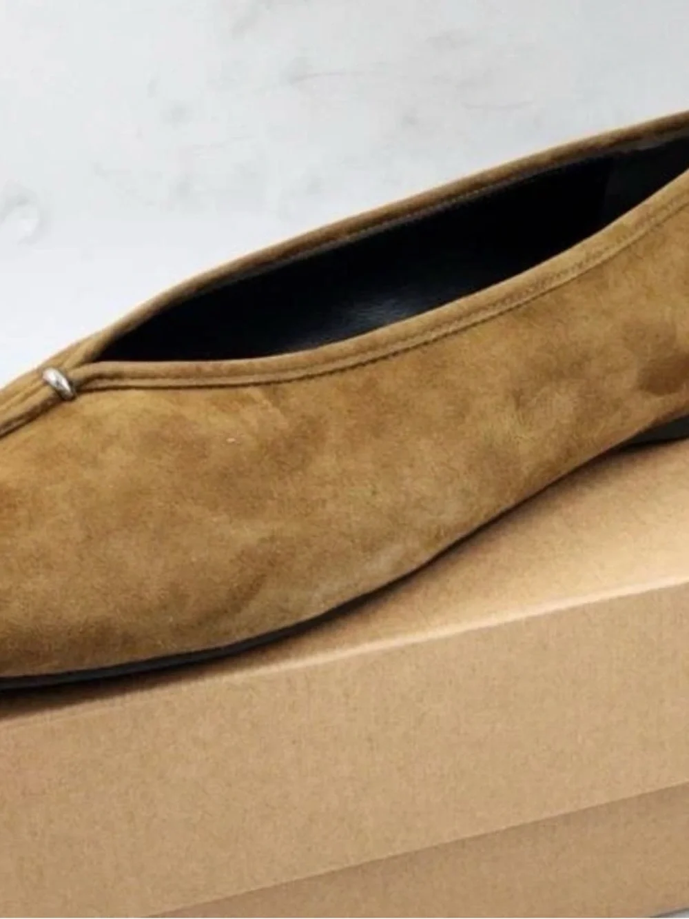 Vince Brown Suede Pointed Toe Ballet Flat Size 9.5